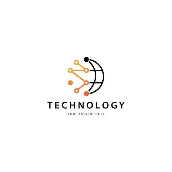 Tecnologia Logotipo Modelo Vetor Ícone Design —  Vetores de Stock