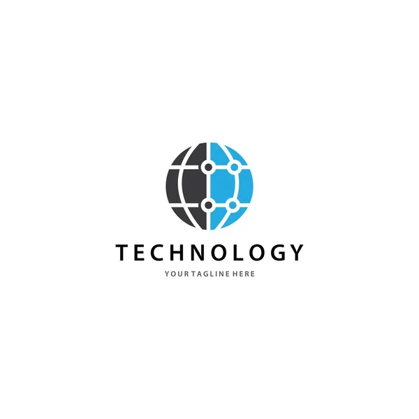 Tecnologia Logotipo Modelo Vetor Ícone Design —  Vetores de Stock