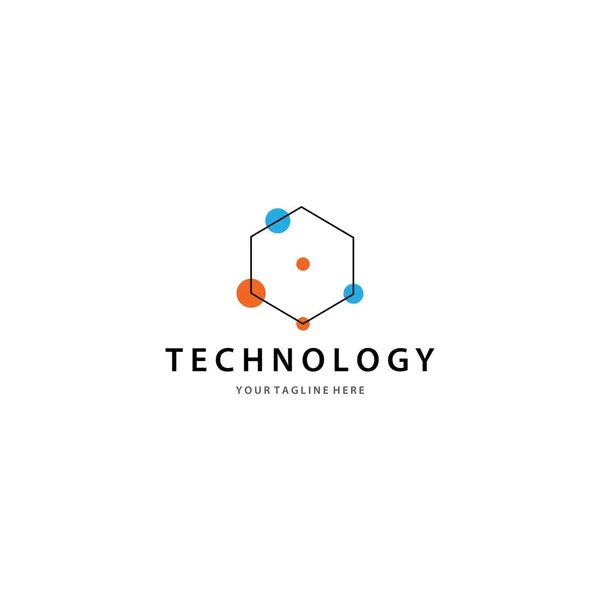 Tecnologia Logotipo Modelo Vetor Ícone Design —  Vetores de Stock