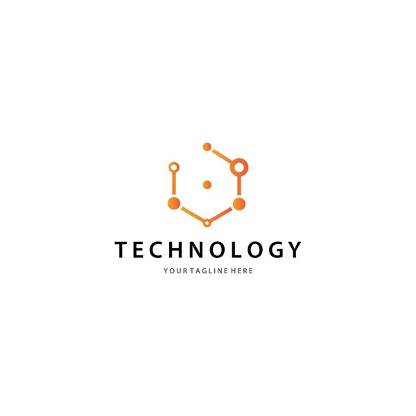 Tecnologia Logotipo Modelo Vetor Ícone Design —  Vetores de Stock