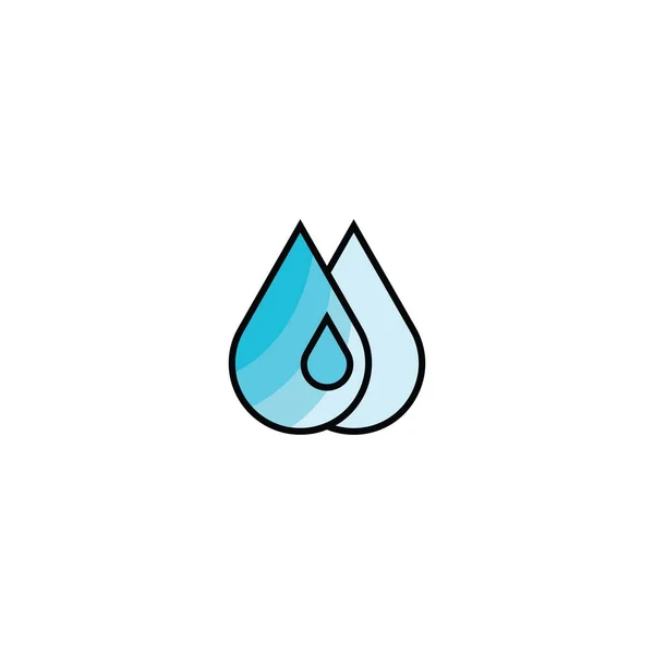 Drop Logo Szablon Wektor Projekt Ikony — Wektor stockowy