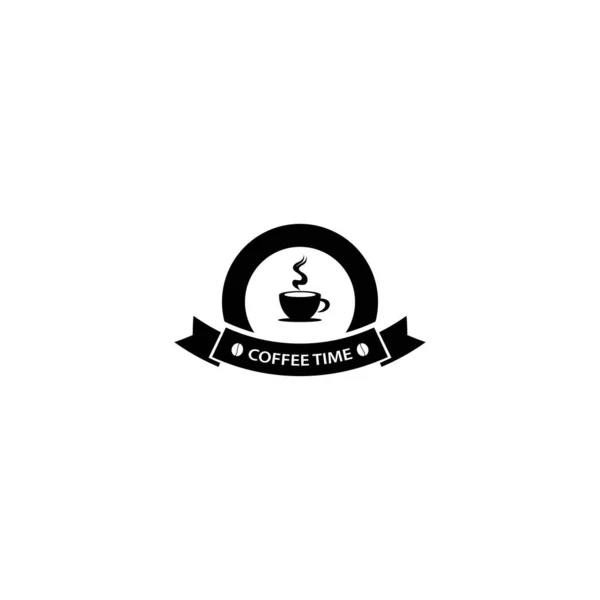 Koffie Vintage Logo Template Vector Pictogram Ontwerp — Stockvector