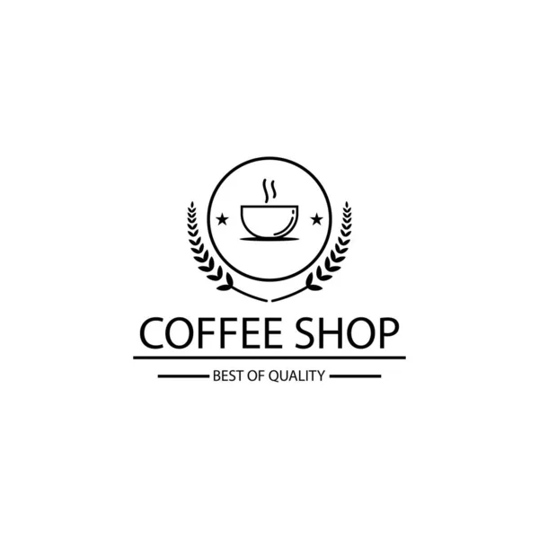 Koffie Vintage Logo Template Vector Pictogram Ontwerp — Stockvector