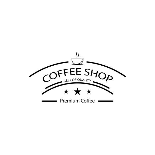 Kaffee Vintage Logo Vorlage Vektor Symbol Design — Stockvektor