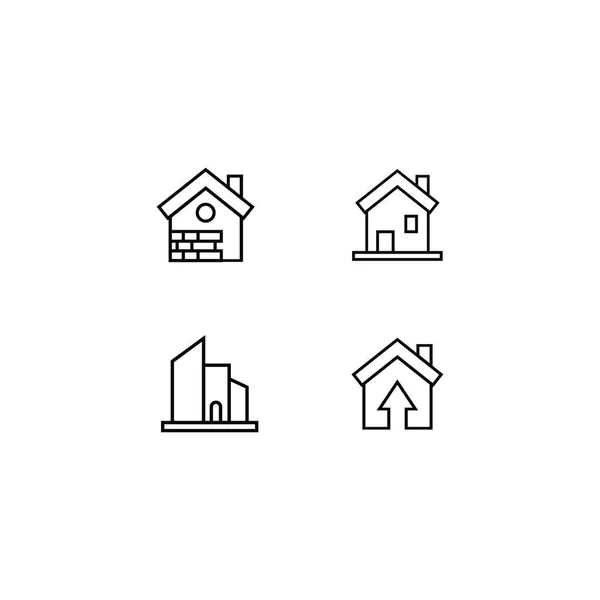 Design Ícone Logotipo Imobiliário — Vetor de Stock