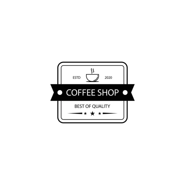 Koffie Vintage Logo Template Vector Pictogram Ontwerp — Stockvector