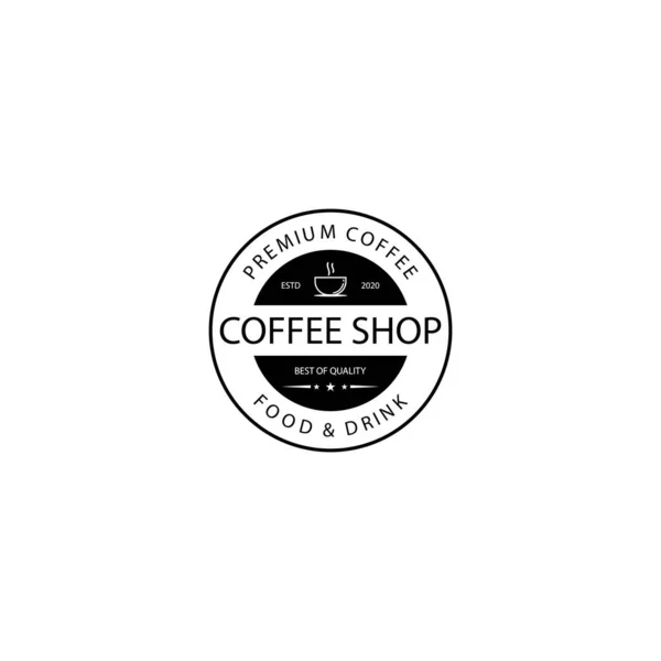 Kaffee Vintage Logo Vorlage Vektor Symbol Design — Stockvektor