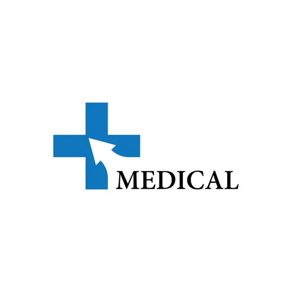 Modelo Médico Cruz Logotipo Vetor Ícone Design —  Vetores de Stock