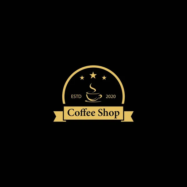 Coffee Vintage Logo Template Vector Icon Design — Stock Vector