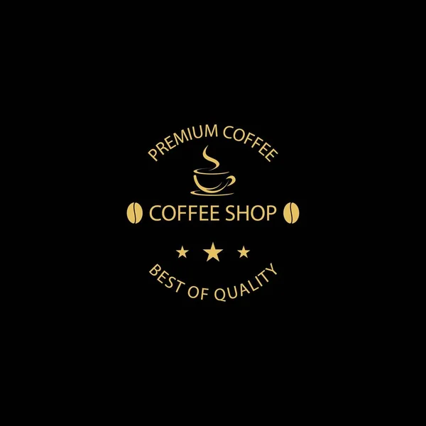 Koffie Vintage Logo Template Vector Pictogram Ontwerp — Stockvector