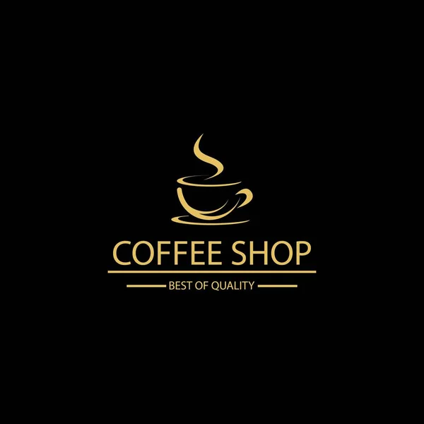 Koffie Vintage Logo Template Vector Pictogram Ontwerp — Stockvector