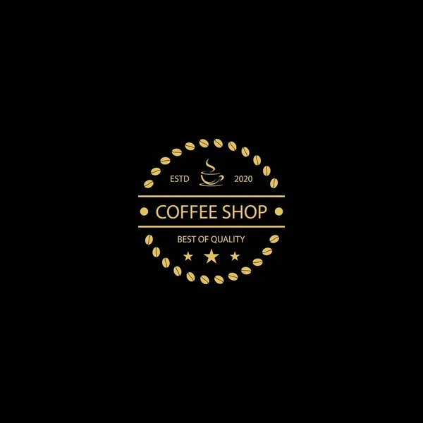 Koffie Vintage Logo Template Vector Pictogram Ontwerp — Stockvector