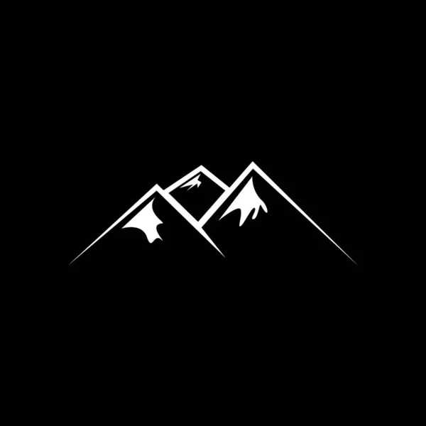 Mountain Logó Sablon Ikon Design — Stock Vector