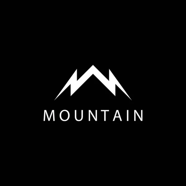 Montanha Logotipo Modelo Ícone Design — Vetor de Stock