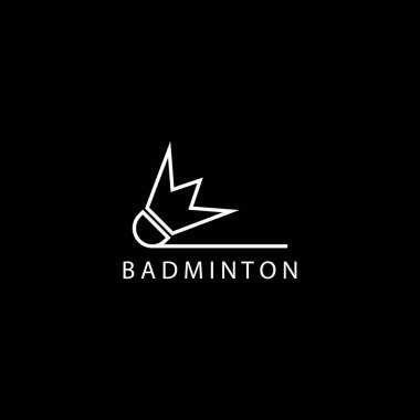 Badminton logo şablon vektör simgesi tasarımı