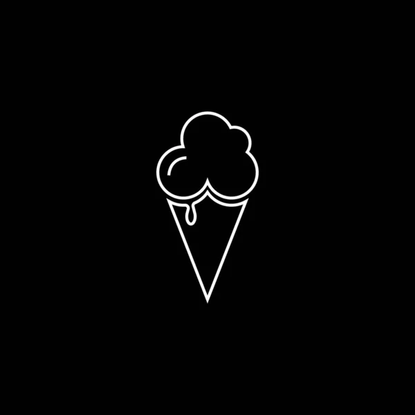 Icono Helado Vector Plantilla Diseño — Vector de stock