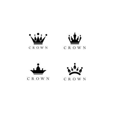 Crown Logo Şablonu vektör çizimi