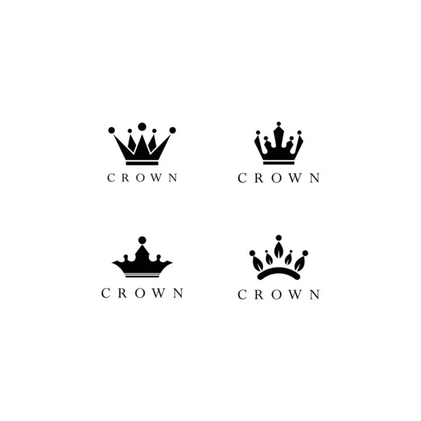 Logo Corona Plantilla Vector Ilustración — Vector de stock