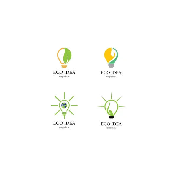 Logo Eco Pomysł Wzór Wektor Ikona Projekt — Wektor stockowy