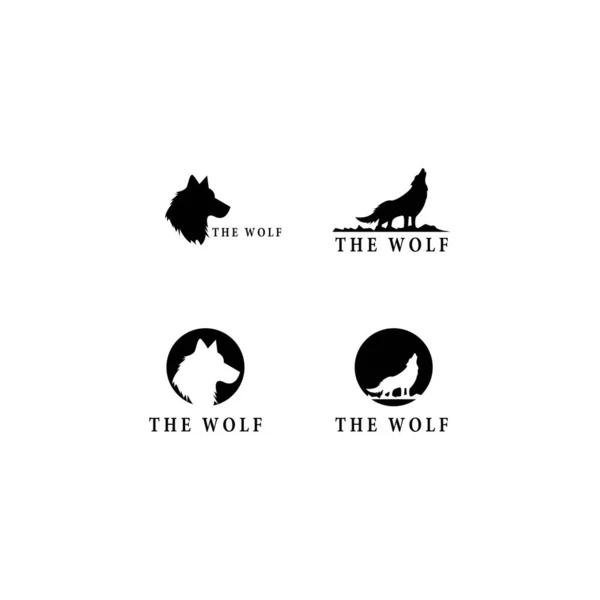 Wolf Logo Vorlage Vektor Icon Design — Stockvektor