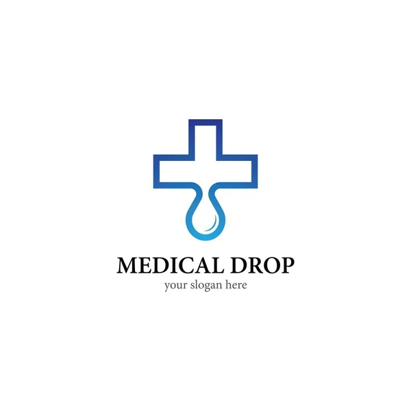 Medical Drop Logo Vorlage Vektor Icon Design — Stockvektor