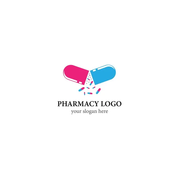 Design Icona Vettoriale Modello Logo Farmacia — Vettoriale Stock
