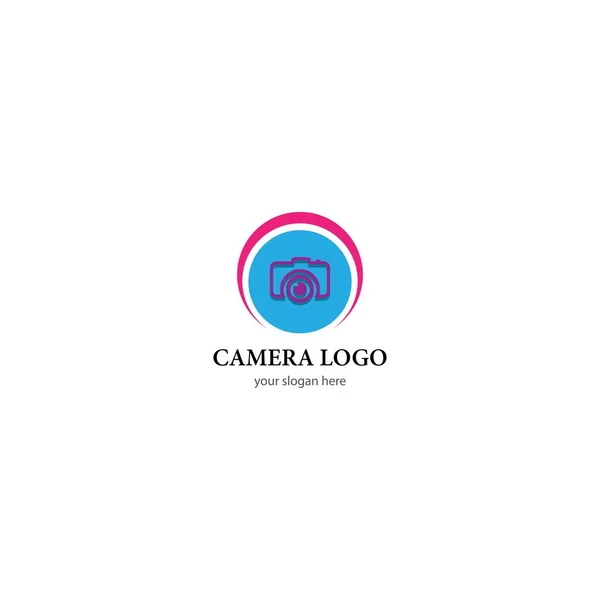 Kamera Ikonen Vektor Logotypdesign — Stock vektor