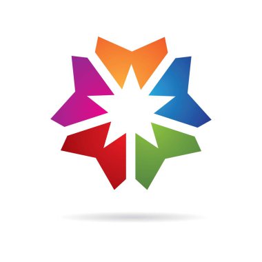 Yıldız logo vektör simgesi tasarımı