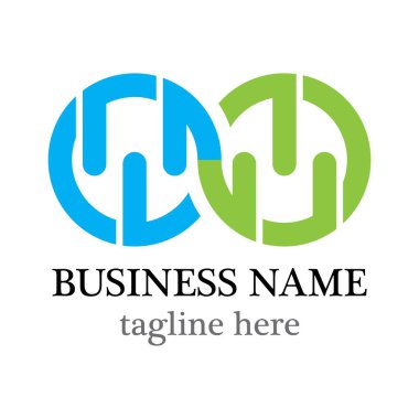 DNA logo şablonu vektör ikonu tasarımı