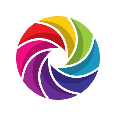 Gökkuşağı logo şablon vektör simgesi tasarımı