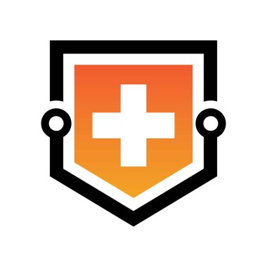 Tıbbi çapraz logo şablon vektör ikonu tasarımı