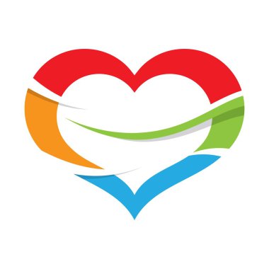 Aşk logo vektör şablon tasarımı