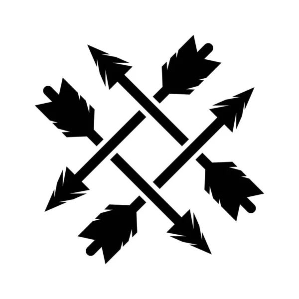 Flechas Vector Icono Logotipo Plantilla Diseño — Archivo Imágenes Vectoriales