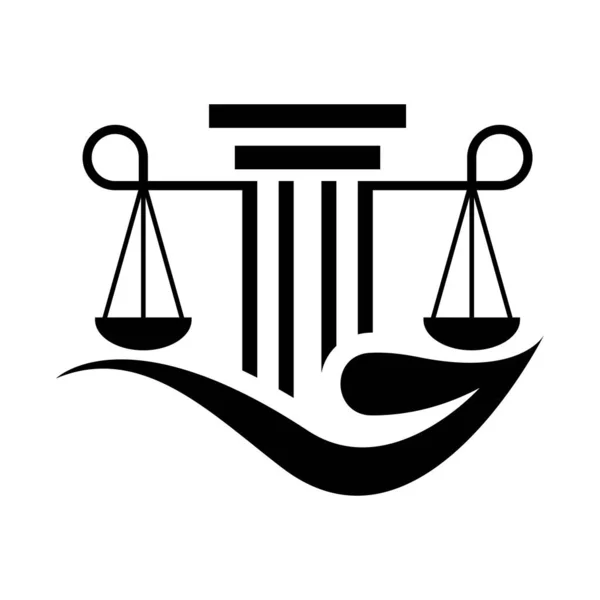 Logo Prawa Wzór Wektor Ikona Projekt — Wektor stockowy