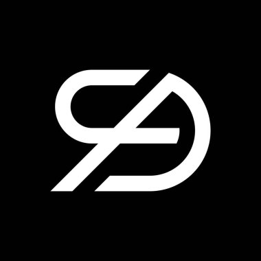 AR Harfi logo iş şablonu vektör simgesi