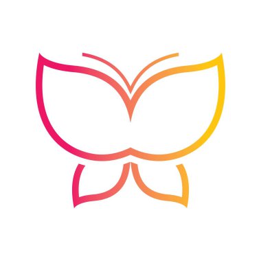 Kelebek Logo Şablonu Vektör simgesi tasarımı