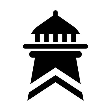 Işık evi logo şablonu vektör ikonu tasarımı