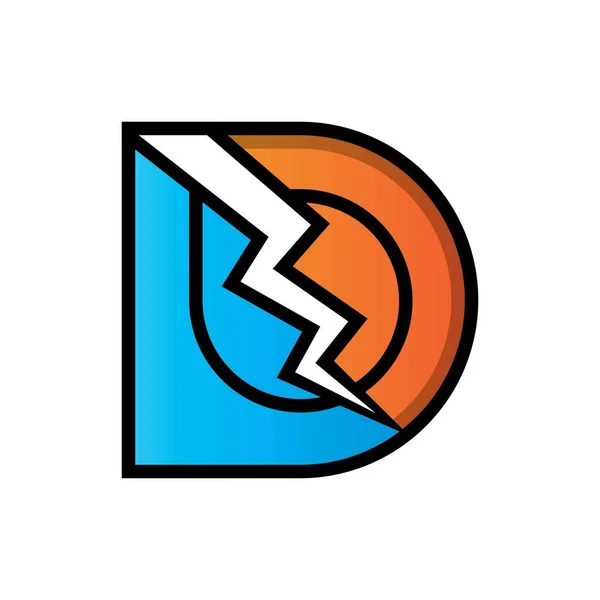 Brief Elektrisch Logo Vorlage Vektor Icon Design — Stockvektor