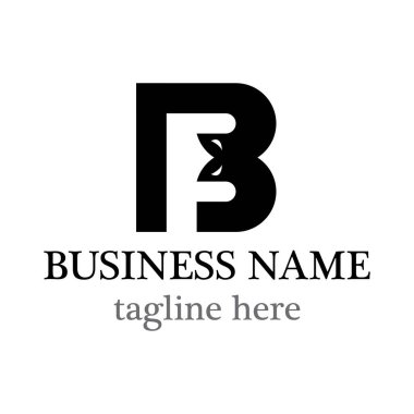 Yarasa logosu şablon vektör dizaynlı B harfi