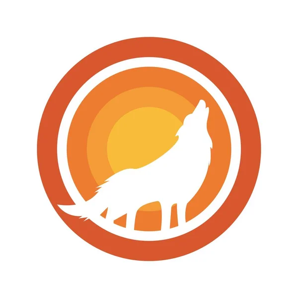 Wolf Logo Vector Pictogram Sjabloonontwerp — Stockvector