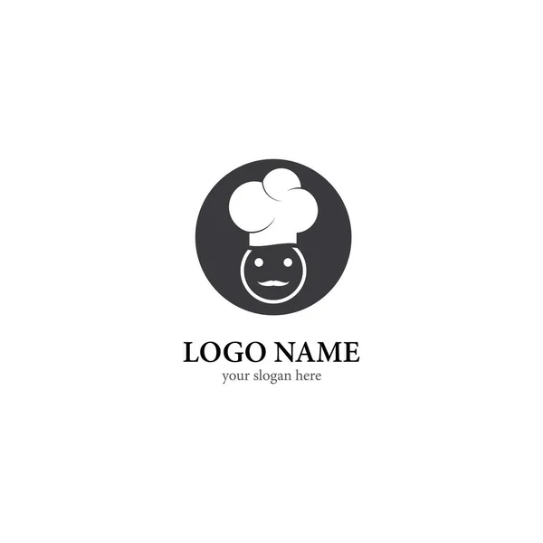 Chef Logo Plantilla Icono Vector — Archivo Imágenes Vectoriales