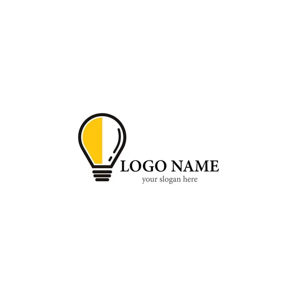 Diseño Plantilla Logotipo Lámpara — Vector de stock