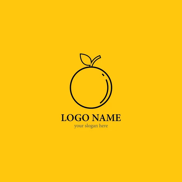 Logo Naranja Vector Icono Diseño — Vector de stock