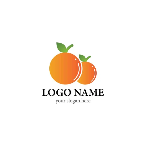 Orange Logo Vector Icon Design — Stock Vector