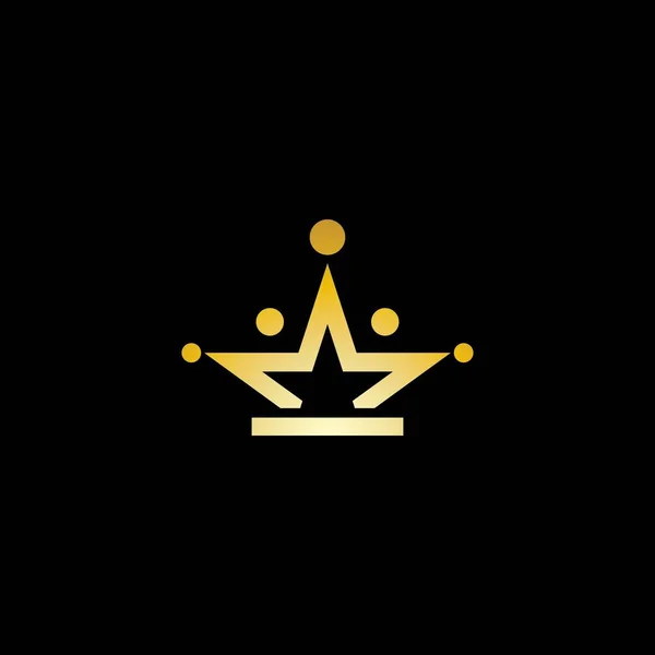 Modèle Logo Couronne Étoile Illustration Vectorielle — Image vectorielle