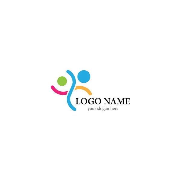 Modelo Logotipo Comunidade Design Ícone Vetor —  Vetores de Stock