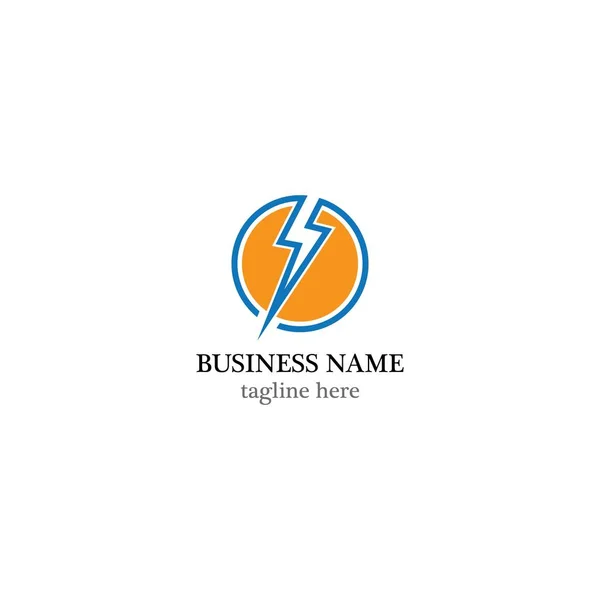 Elektrikli Logo Şablon Vektör Ikonu Tasarımı — Stok Vektör
