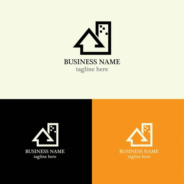 Logo Immobiliare Icona Design — Vettoriale Stock