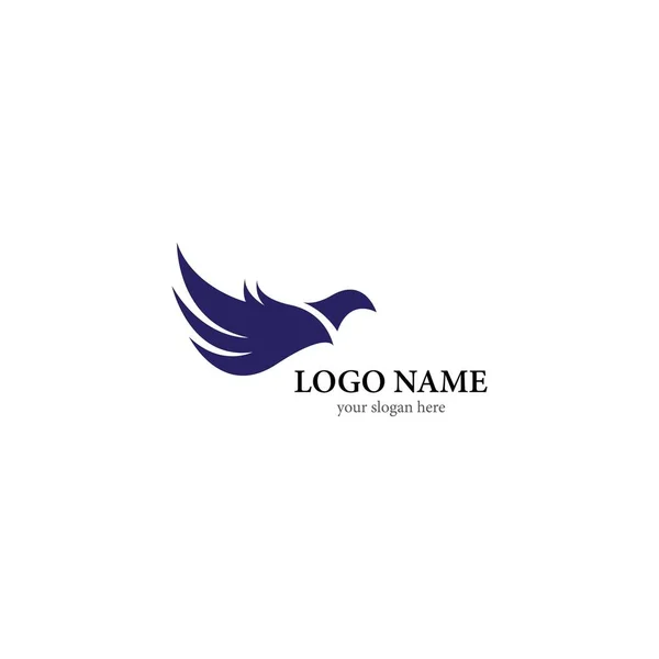 Eagle Logotipo Modelo Vetor Ícone Design —  Vetores de Stock