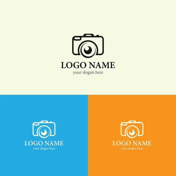 Camera Pictogram Vector Logo Ontwerp — Stockvector